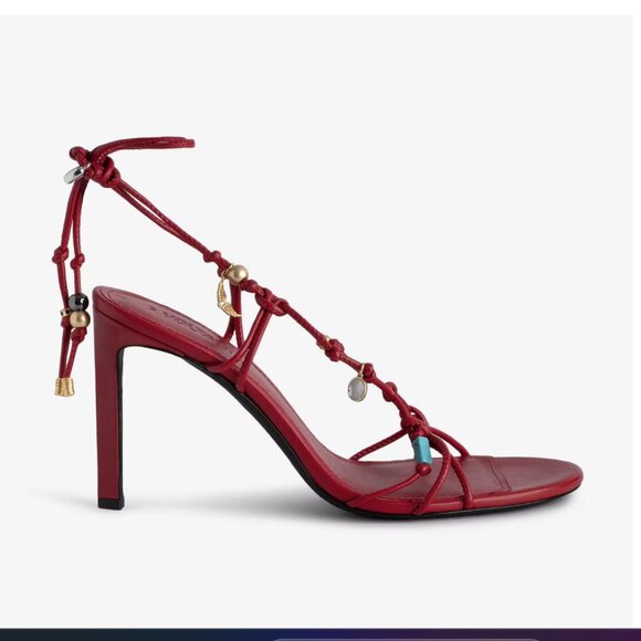 NWT ZADIG & VOLTAIRE ALANA SANDALS IN POWER SZ 36 - Picture 3 of 11